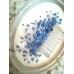 Абитуриентски гребен - украса за коса в светло синьо Heavenly Flowers by Rosie